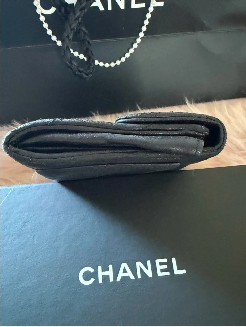 🖤🤍🖤Chanel Quilted CC Logo Lambskin Wallet🖤🤍🖤
